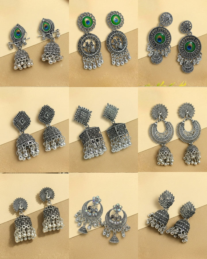 20 Oxidised Jhumka Combo – The June Treasure Box