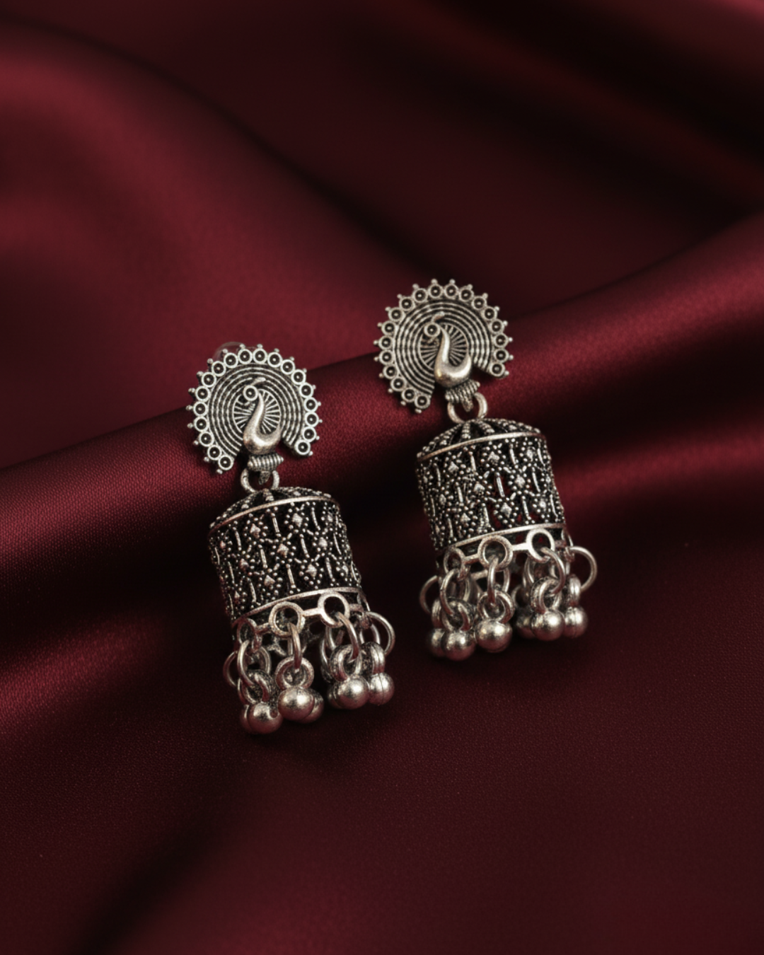 The Mayura Aura Jhumkas