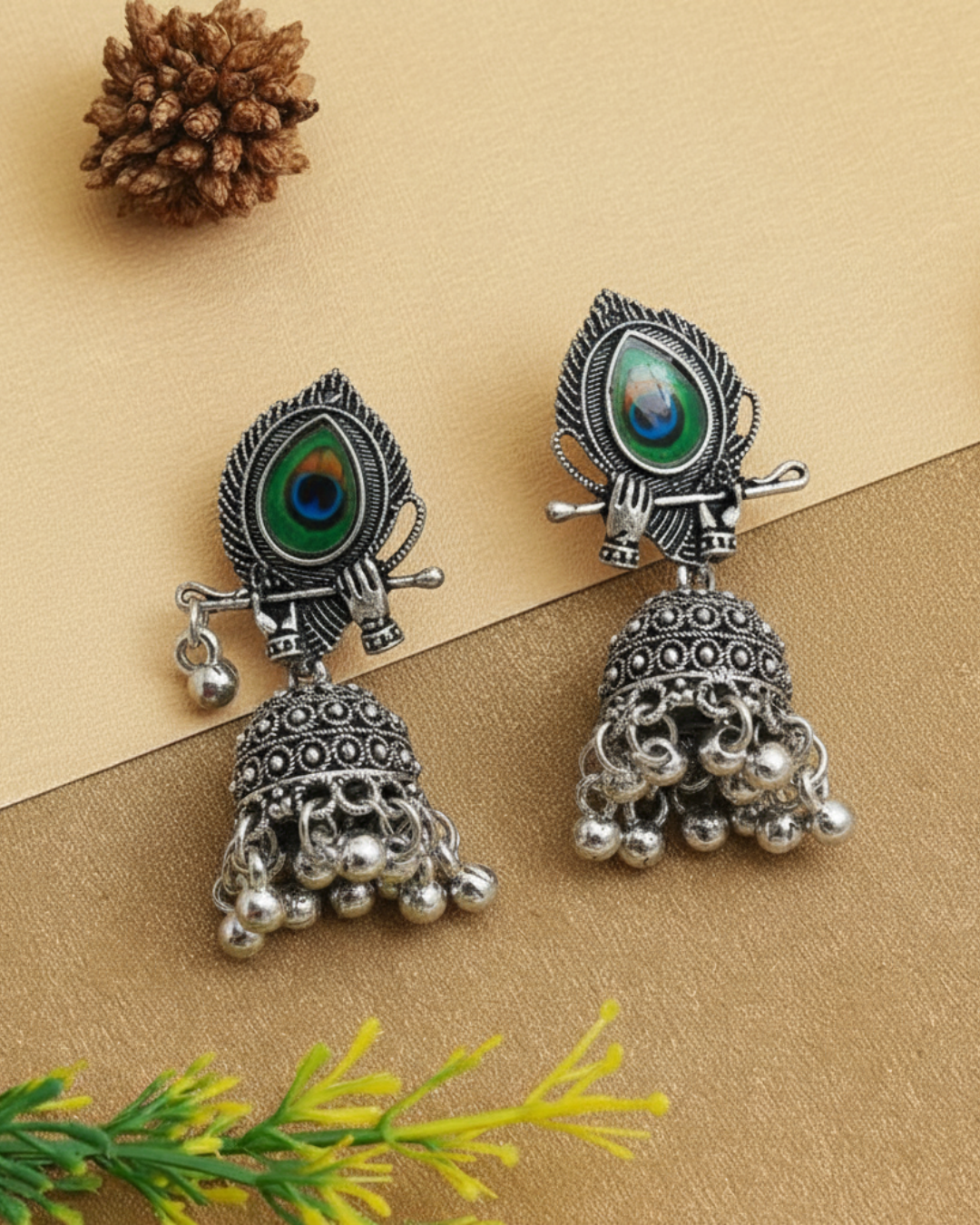 The Mayuri Drop Jhumka