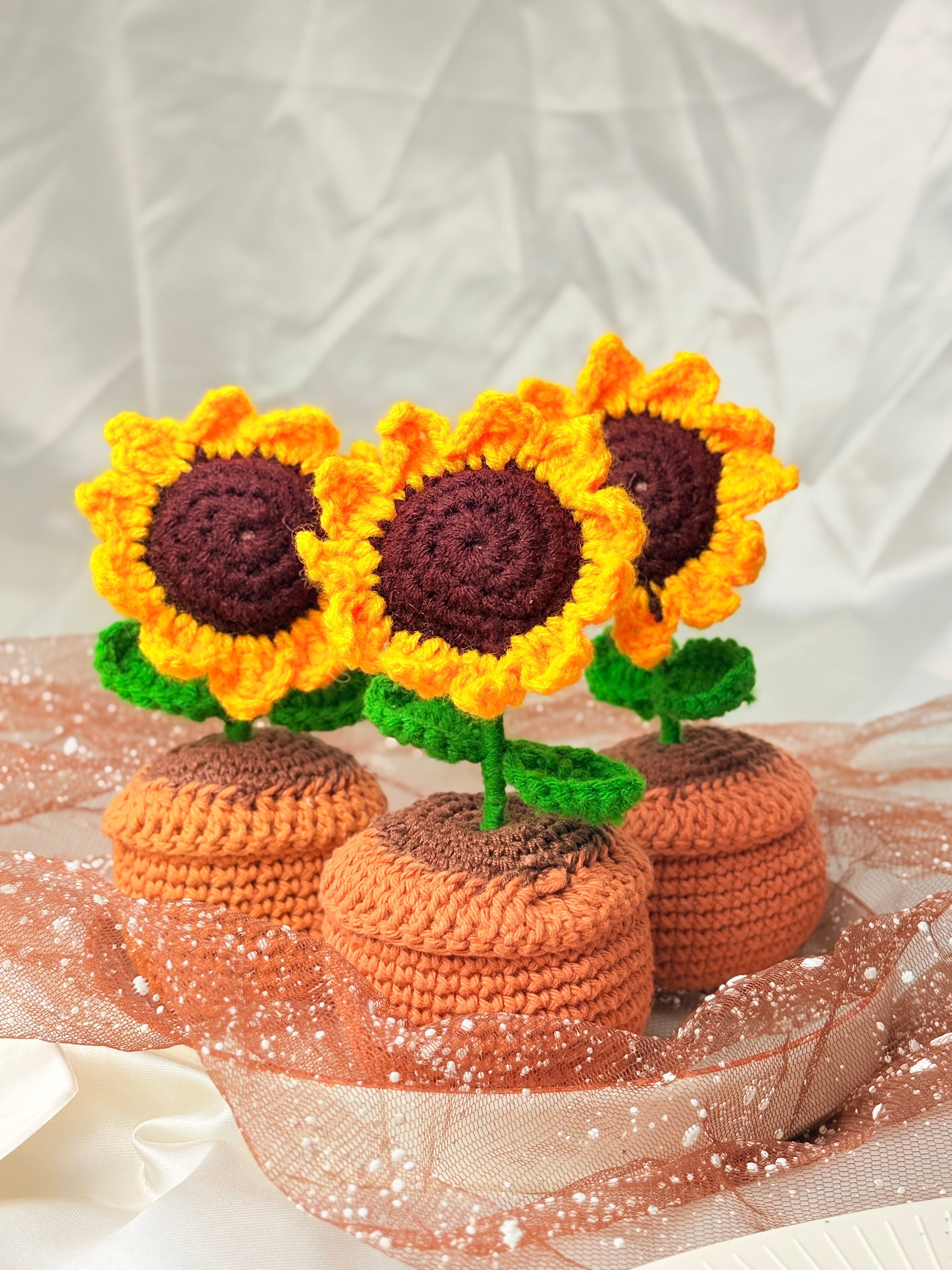 Sunflower Pot Crochet