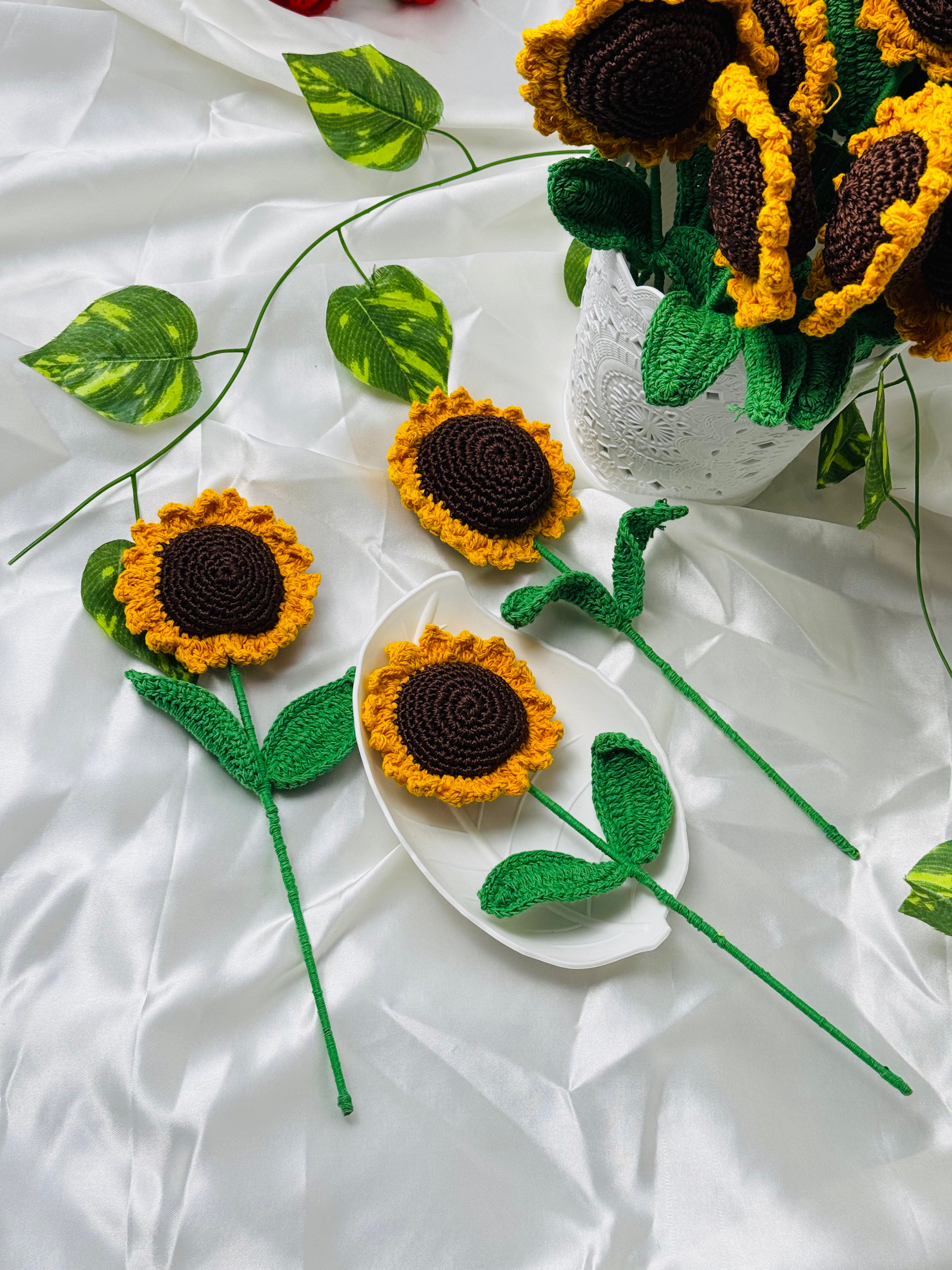 Crochet Sunflower (Pack of 1)