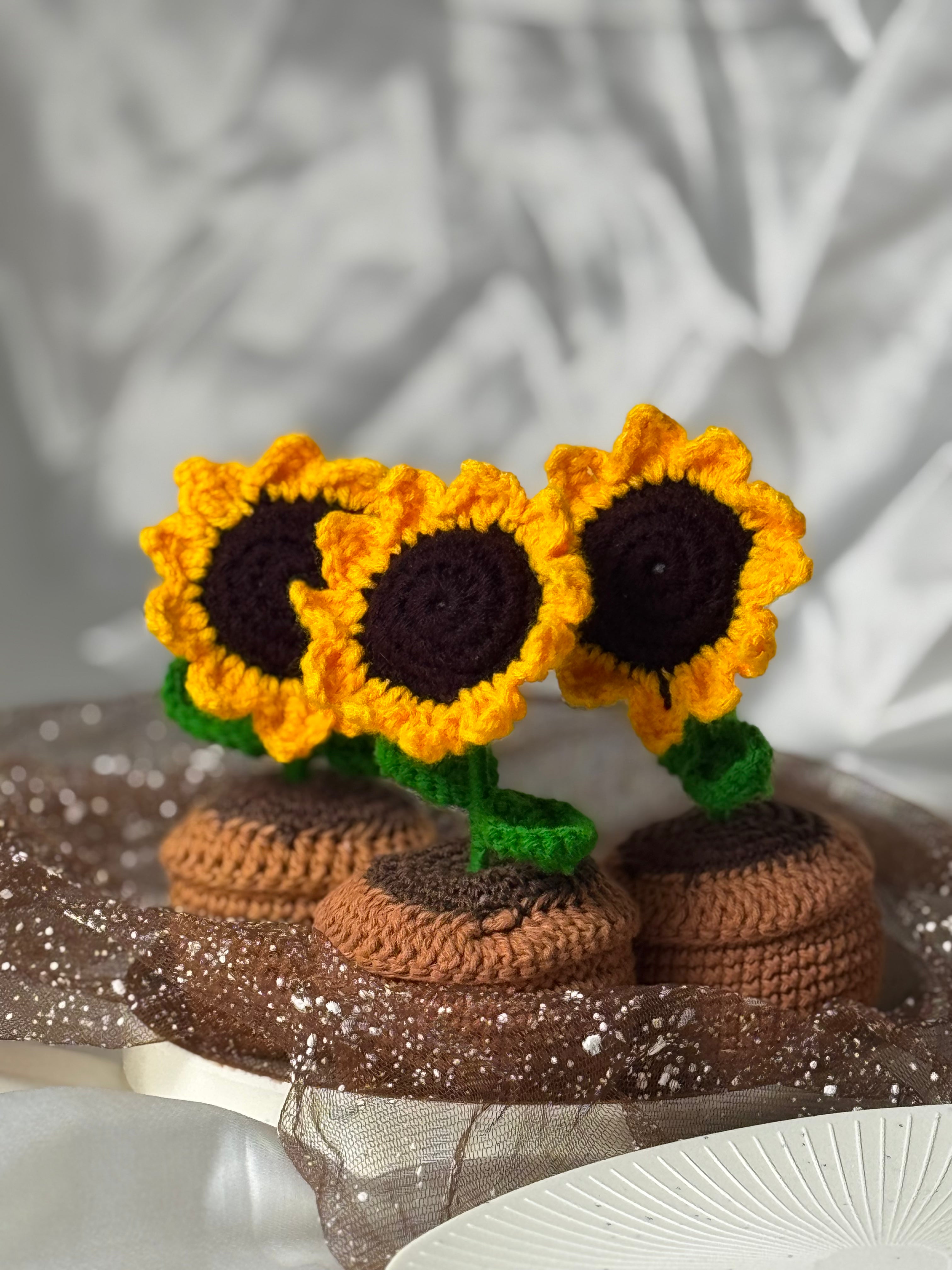 Sunflower Pot Crochet