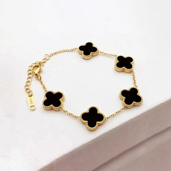Midnight Clover Bracelet