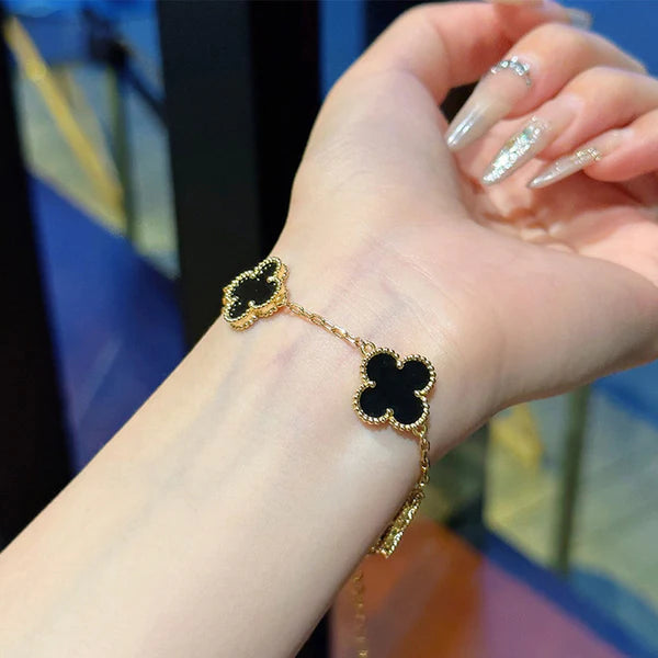 Midnight Clover Bracelet