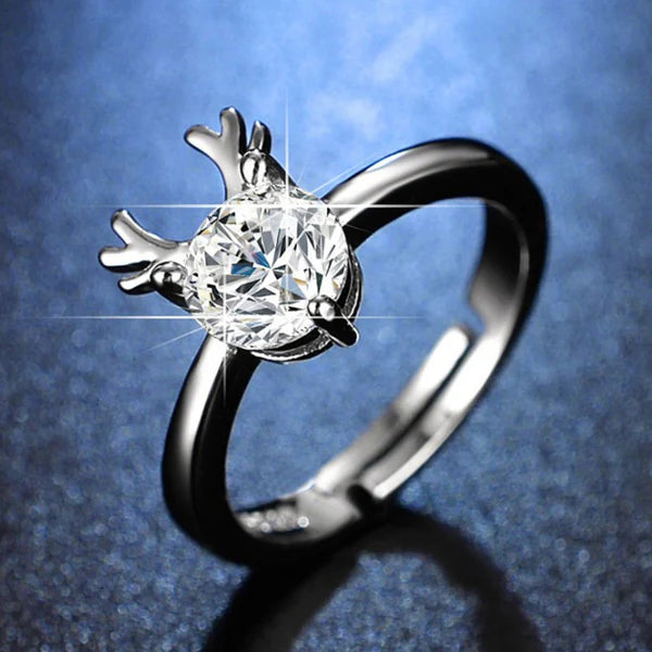 Crystal Stag Ring