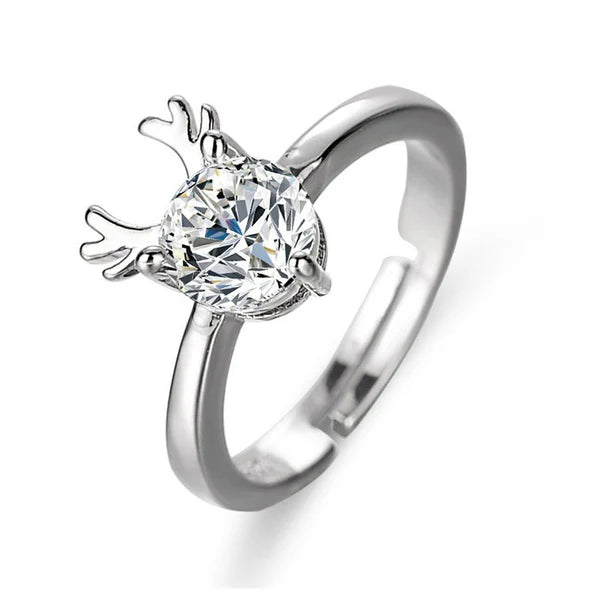 Crystal Stag Ring