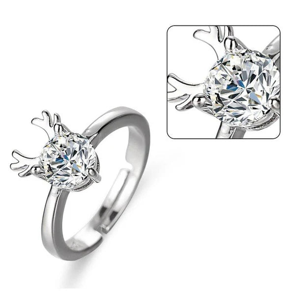 Crystal Stag Ring