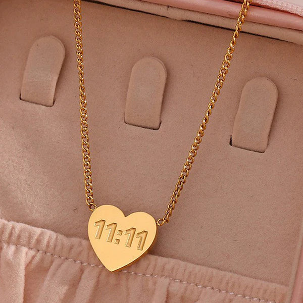 11:11 Heart Pendant