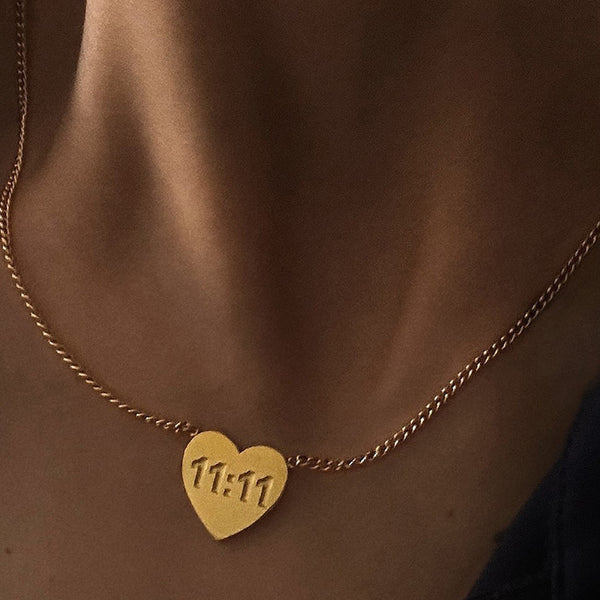 11:11 Heart Pendant