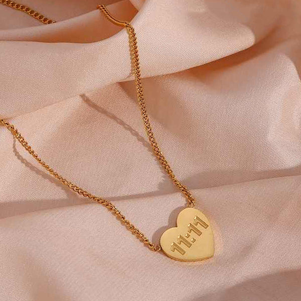 11:11 Heart Pendant